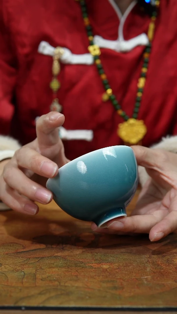 瓷片鸡心杯景德镇上庄陶瓷上庄陶瓷