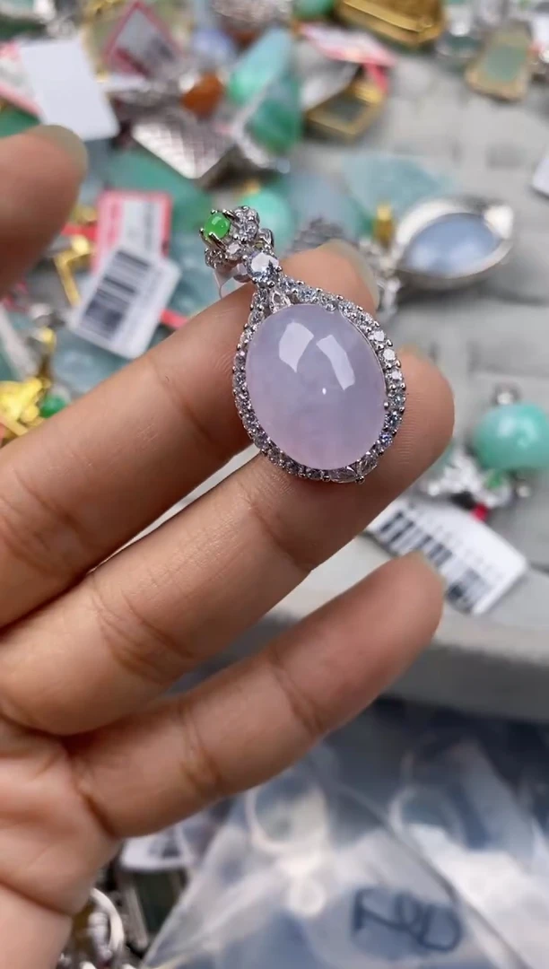 银S925镶嵌戒指翡翠444---8