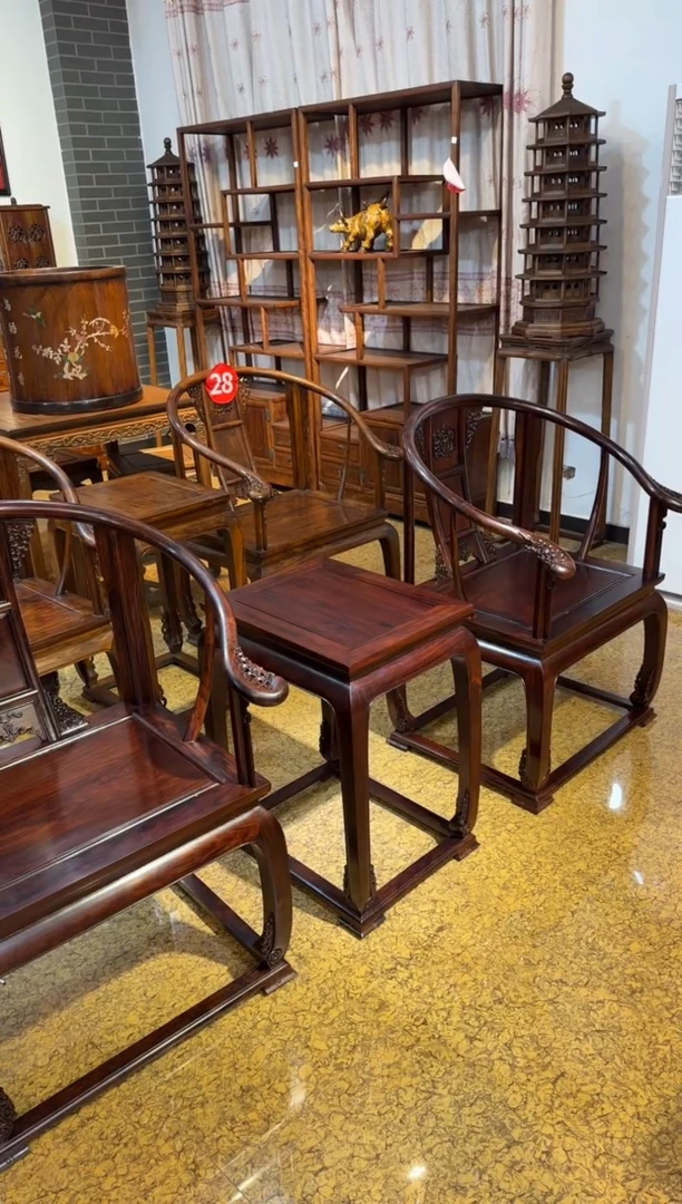 花梨木类广*哥大红酸枝   皇宫椅  工艺品