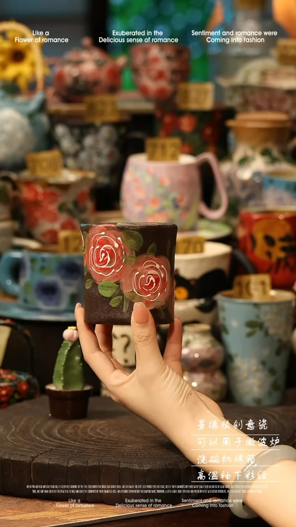 陶瓷景德镇高温釉下彩手工手绘款式