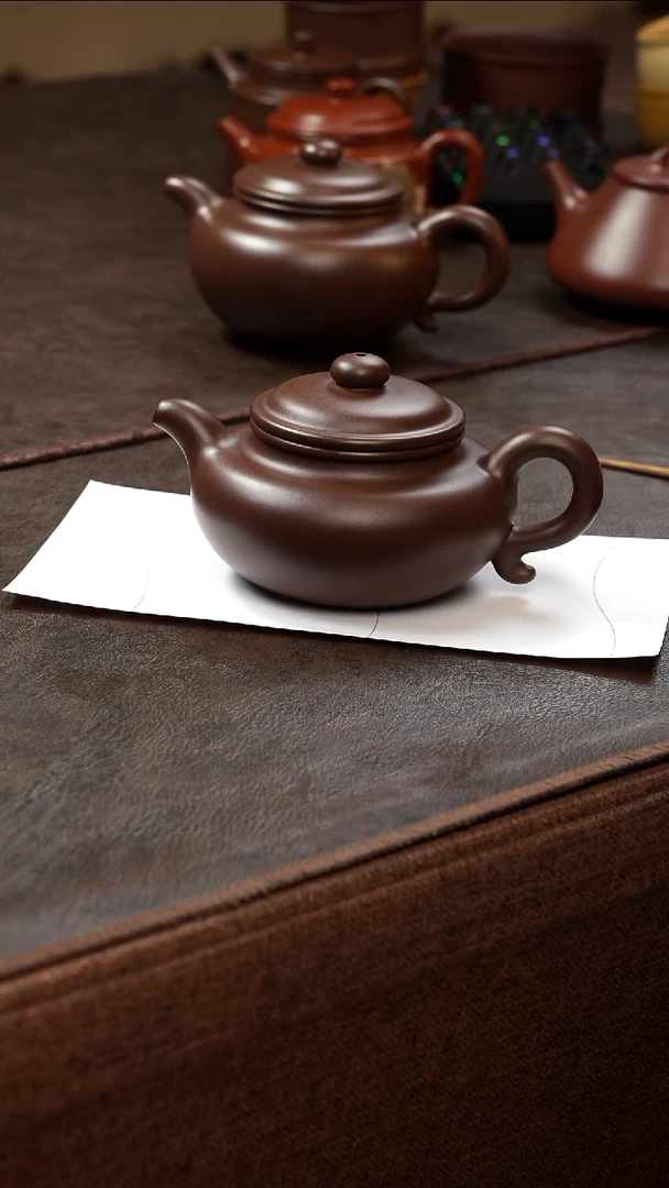 茶壶紫砂壶·25老紫泥仿古225cc