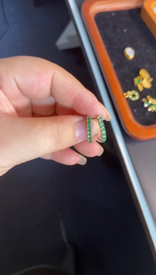 吊坠(不含链)银S925镶嵌翡翠1
