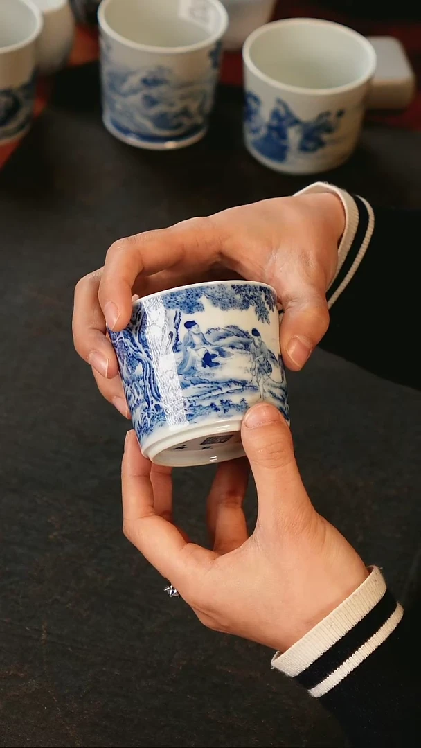 【闪购商品】华山拙隐  溪边饮马图杯