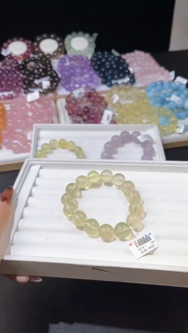 【闪购商品】水晶手链未镶嵌多样性发一黄泡泡16,mm