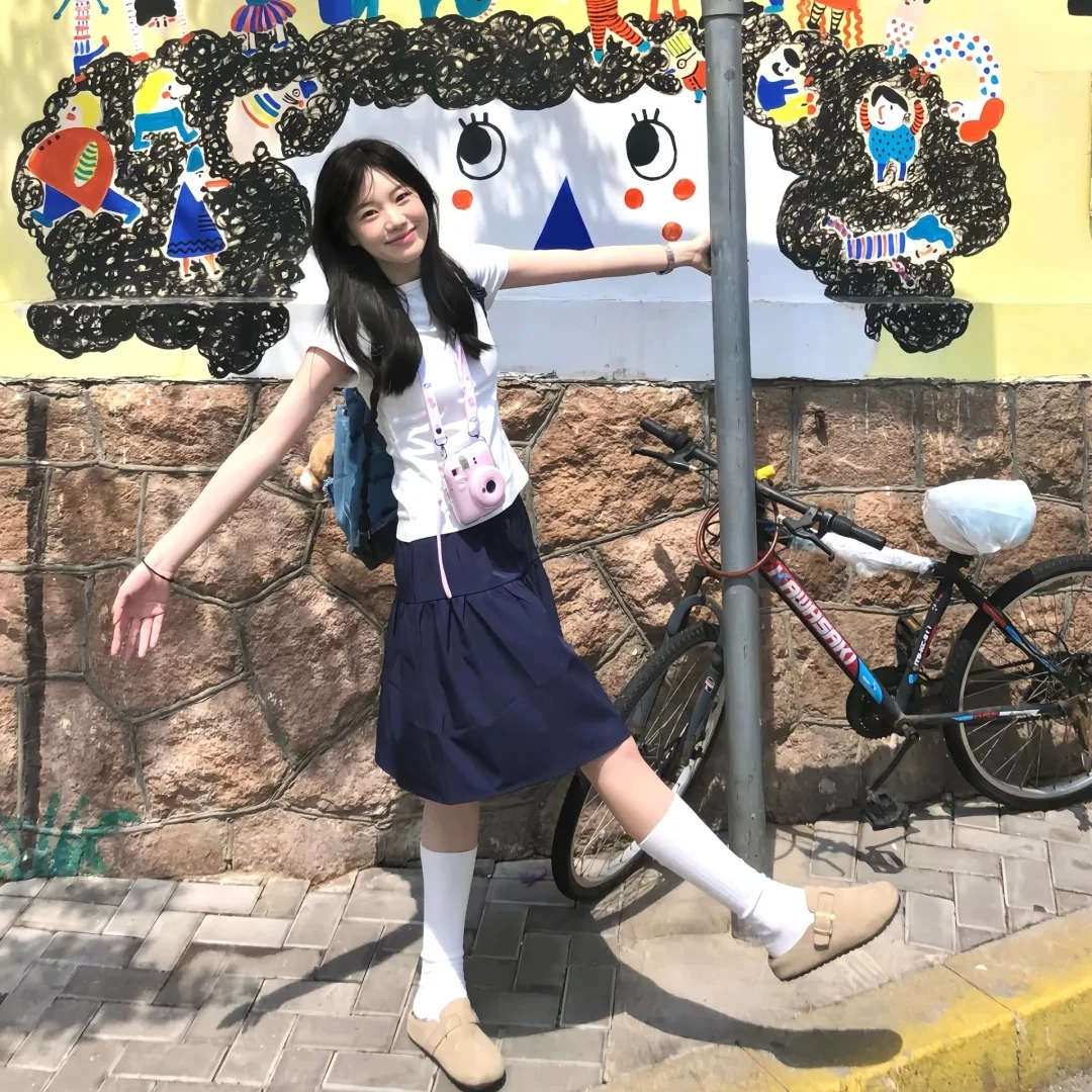 夏季新款甜美可爱风格衣服时尚百搭休闲T恤上衣高级感裙子套装女