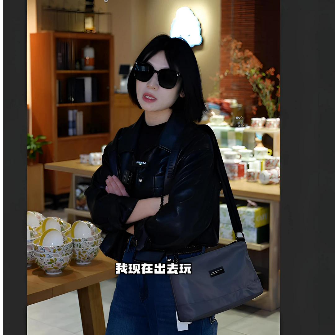 L998新款斜挎包男士单肩包小背包防水牛津布多层包大容量休闲潮牌