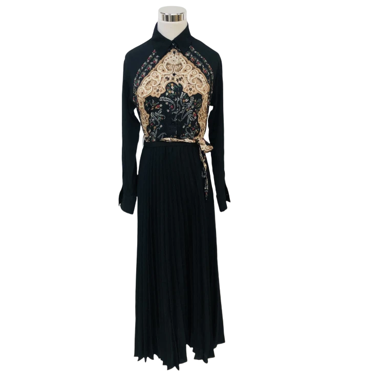 95新 SANDRO/桑德罗黛菲 【一件九折】妃鱼/聚酯纤维/连衣裙/凡0803