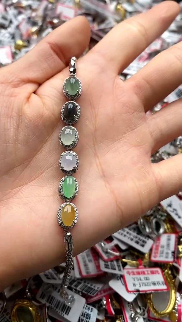 【闪购商品】翡翠戒指银S925镶嵌4444444     2