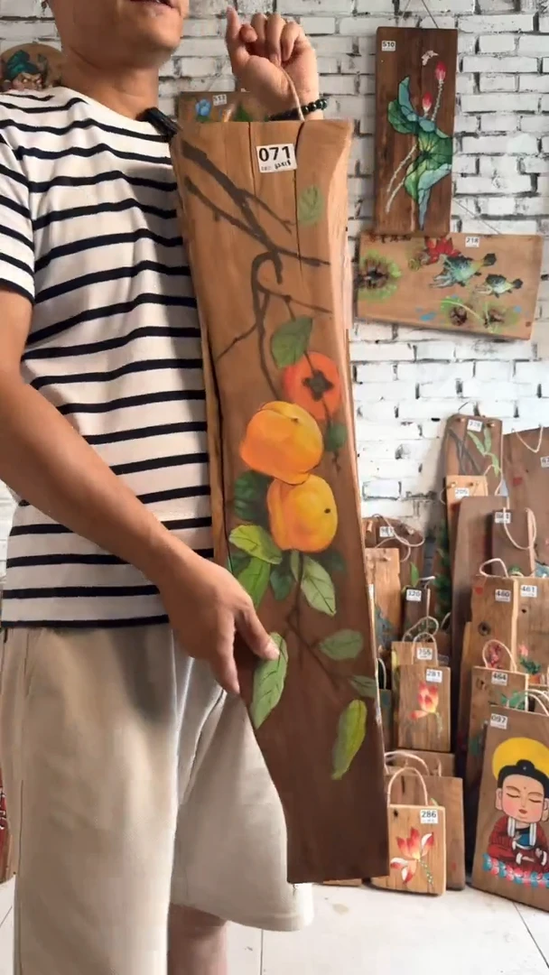 桃核吊坠071号门板画