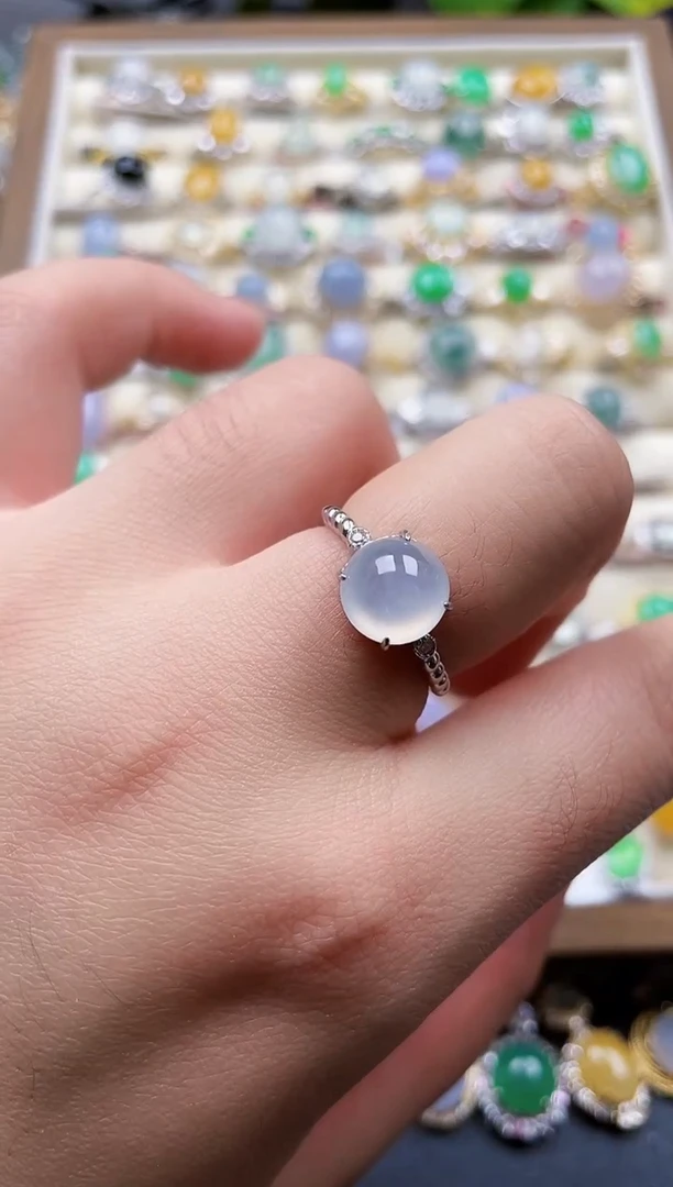 银S925镶嵌戒指翡翠✨*✨1