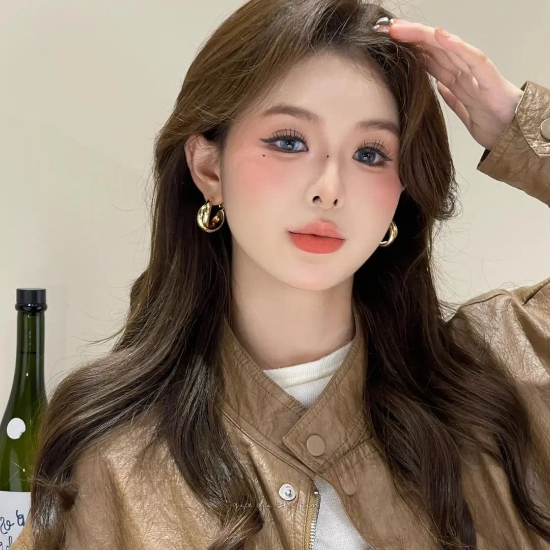铜合金耳饰 日韩轻奢金属复古耳扣气质百搭
