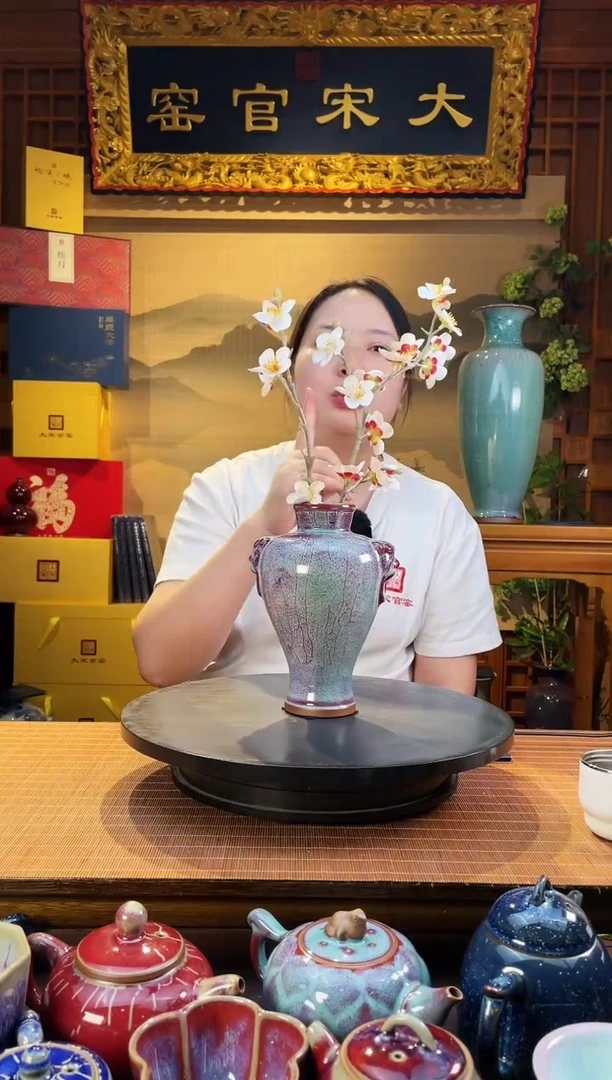 摆件大宋官窑【小虎头瓶】虎虎生威