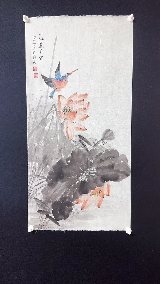 【闪购商品】国画水墨花鸟展翅