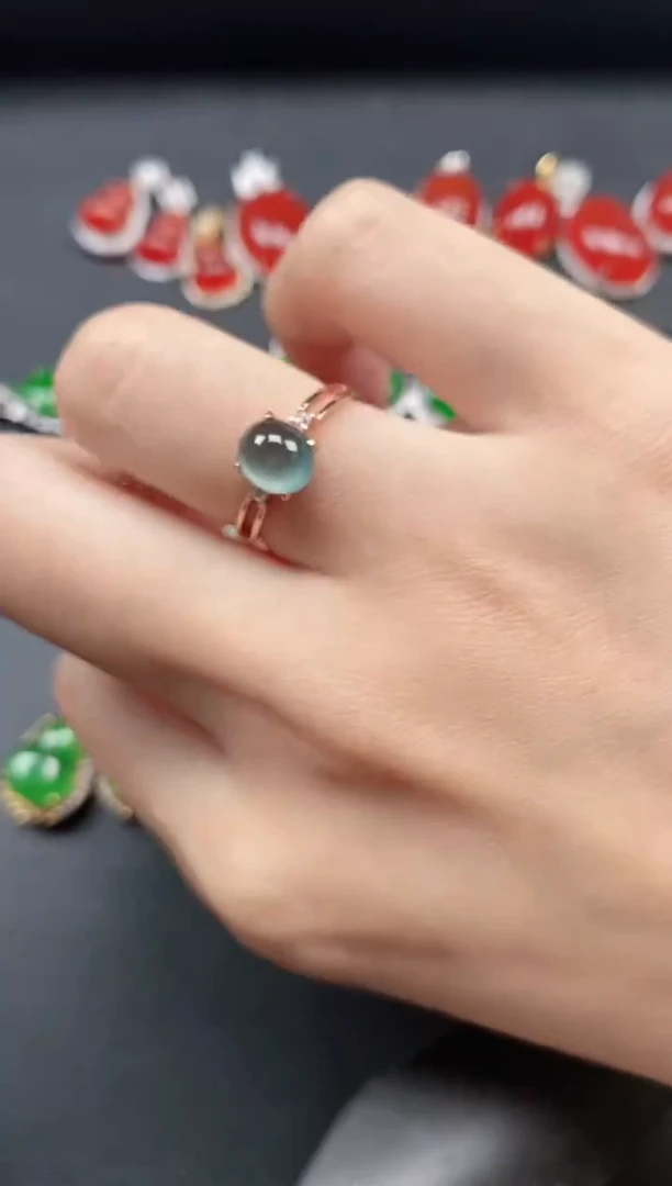 银S925镶嵌戒指翡翠515111