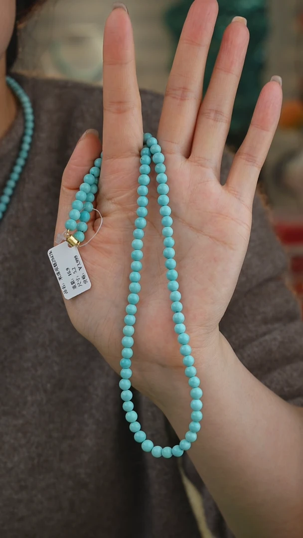 【闪购商品】绿松石项链18K金镶嵌1