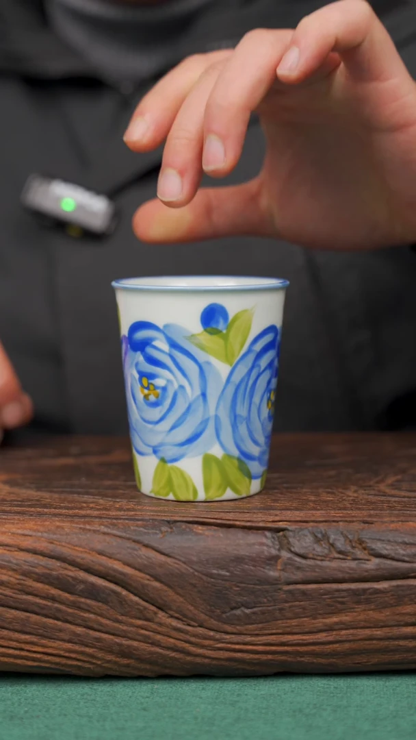 【闪购商品】瓷片4寻一缕瓷香杯釉下手工手绘瓷器