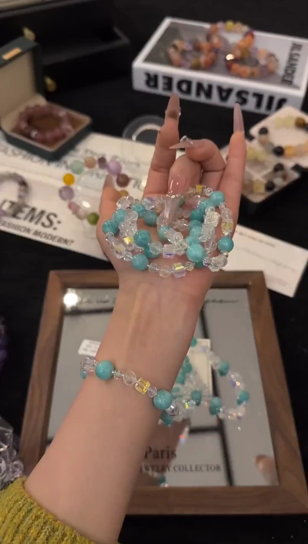 未镶嵌手链水晶天河石x3477