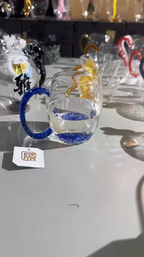 晶焱蓝凤羽清韵公道杯孤品