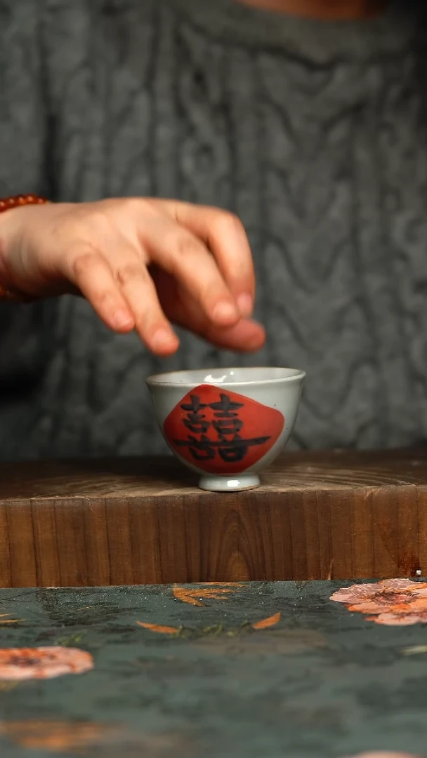 杯釉下彩手工手绘同款陶器