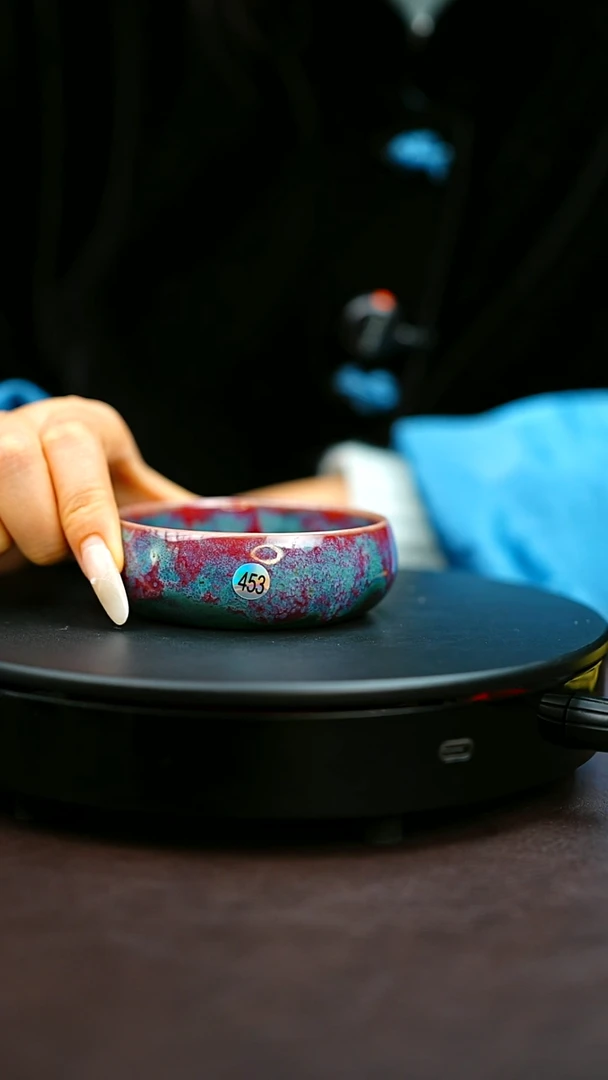 453#原矿钧瓷炉钧釉普洱杯