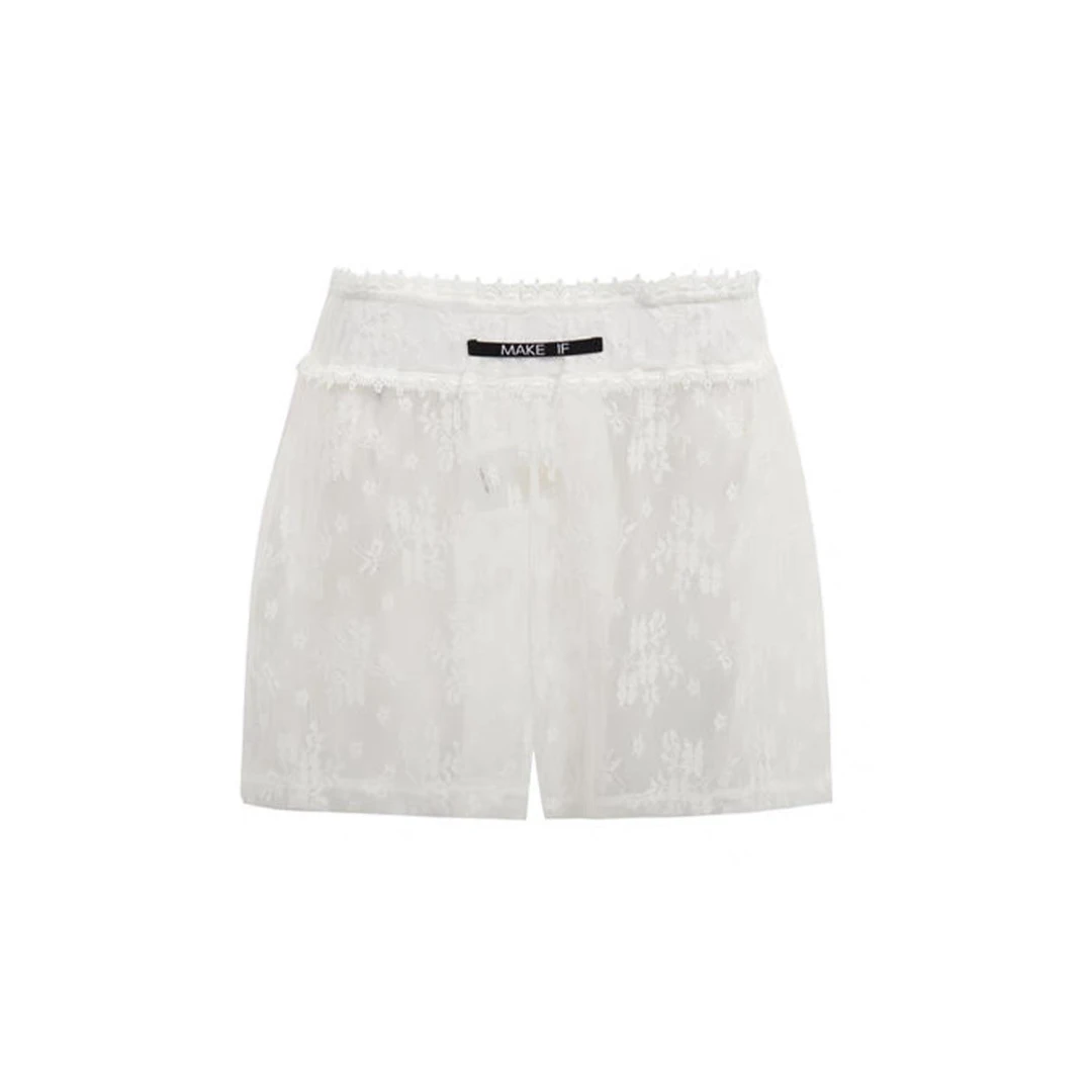 MAKE IF 设计师品牌 25夏季新款格纹休闲舒适短裤女士