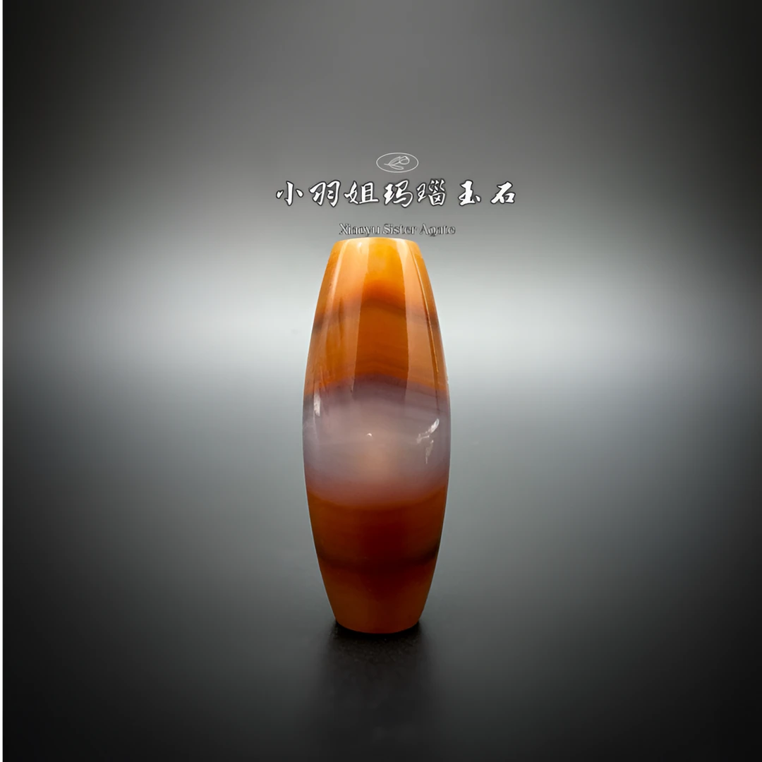 天然缠丝玛瑙紫冰缠丝凤眼 尺寸 39*15