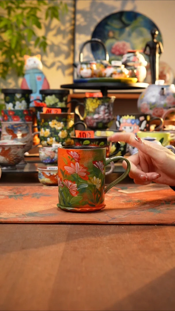 瓷片景德镇手工手绘129