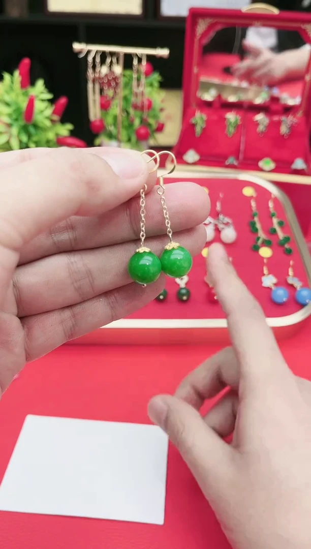 【闪购商品】玛瑙/玉髓耳钉银S925镶嵌411000