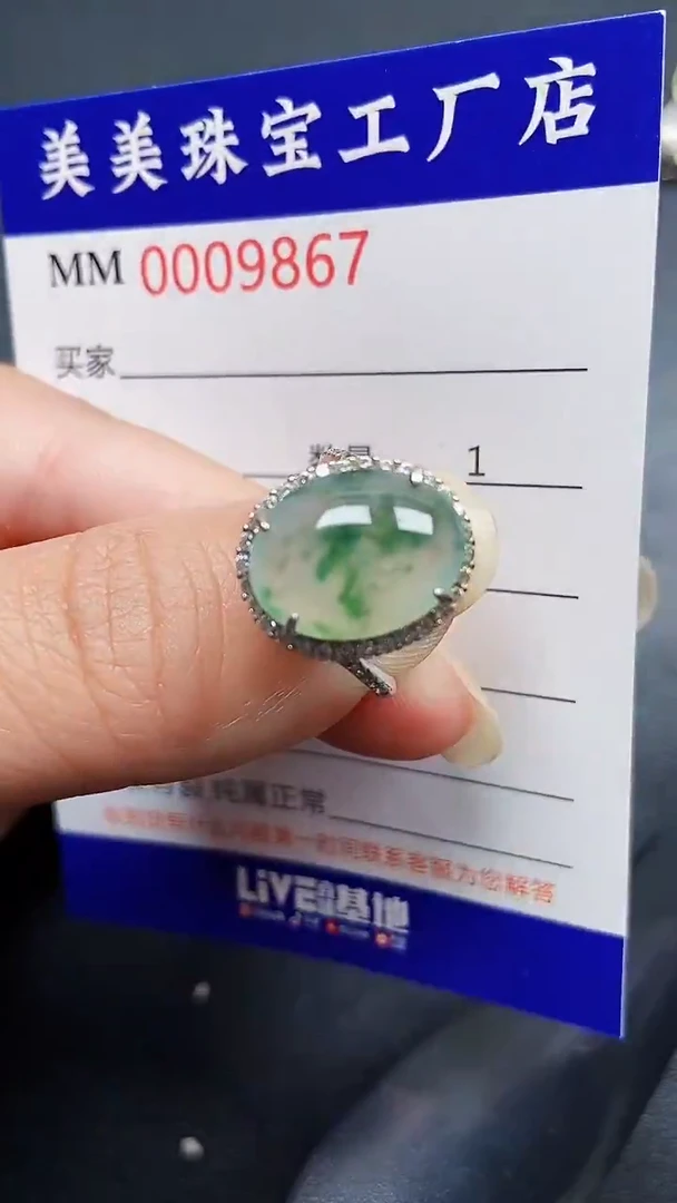 颈饰银S925镶嵌翡翠9867