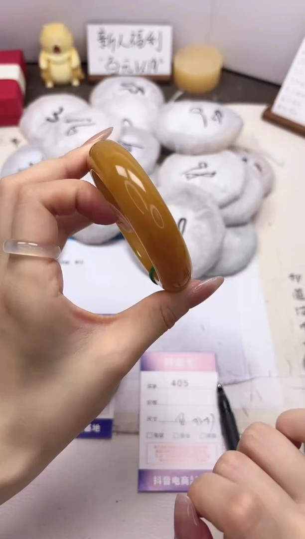 石英质玉手镯未镶嵌405-财气镯-圈口56