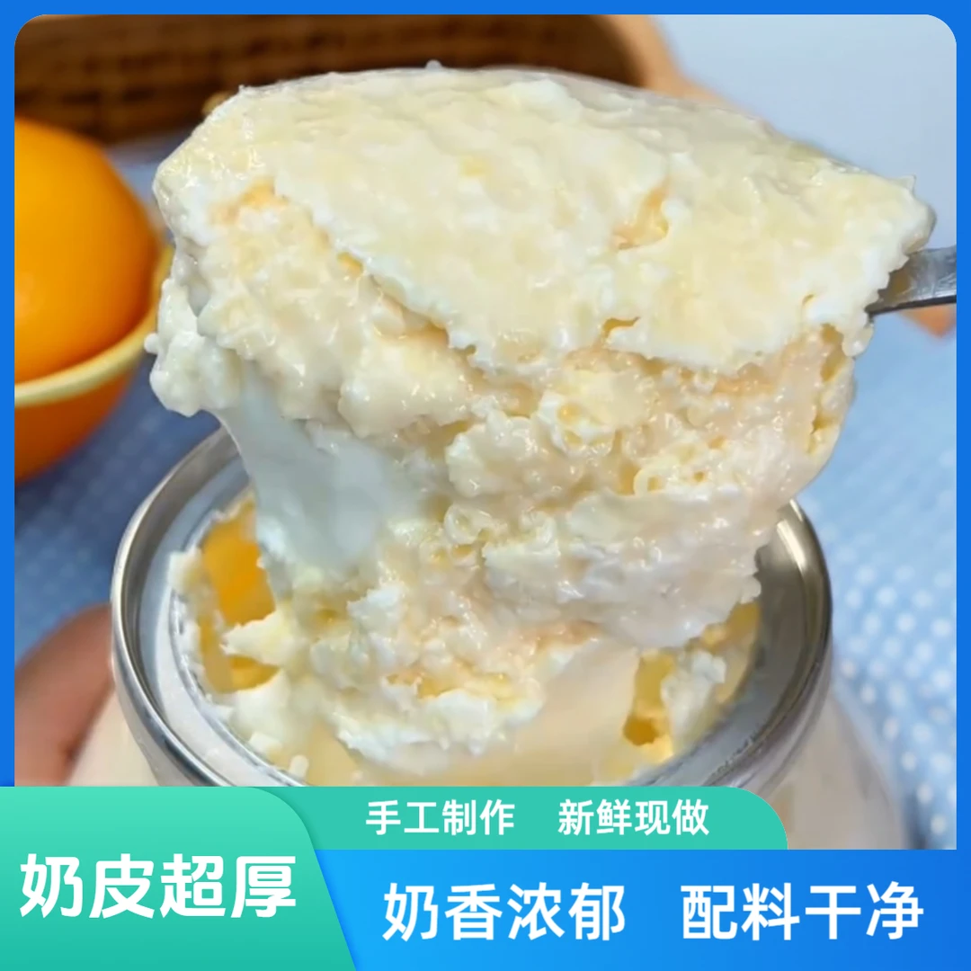 【2大罐】内蒙古正宗奶皮子酸奶超厚奶皮手工制作奶香浓郁配料干净