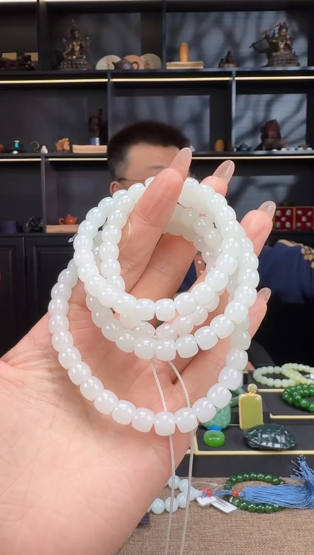 【闪购商品】和田玉1未镶嵌8mm金山108