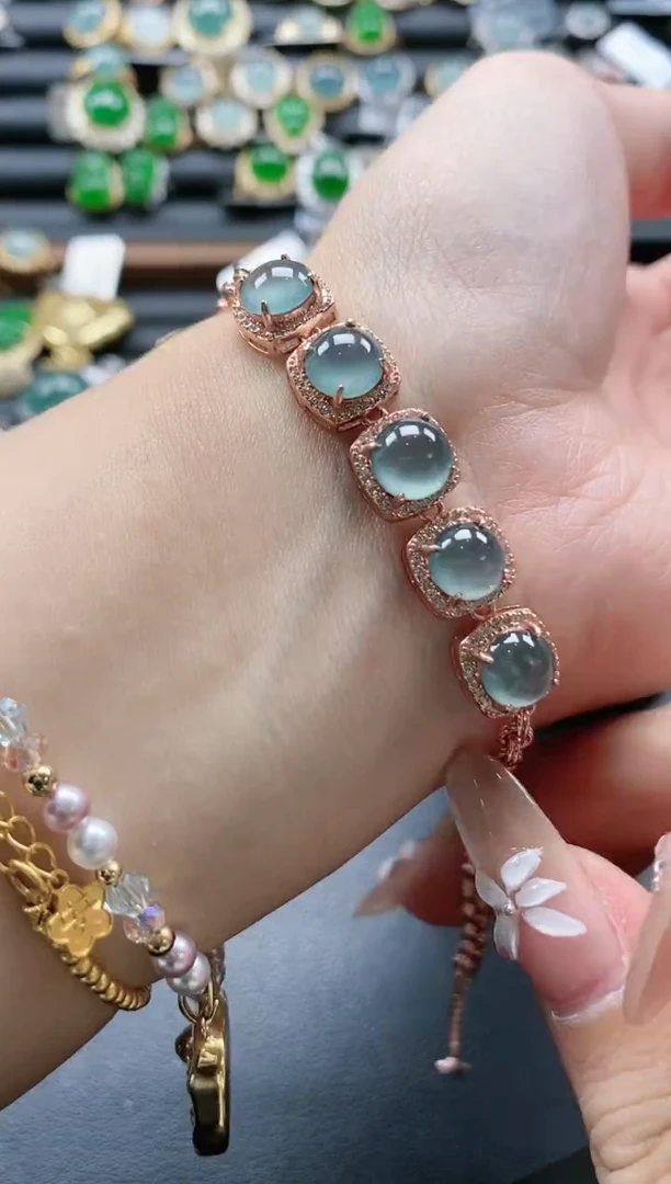 【闪购商品】翡翠戒指银S925镶嵌5151-6