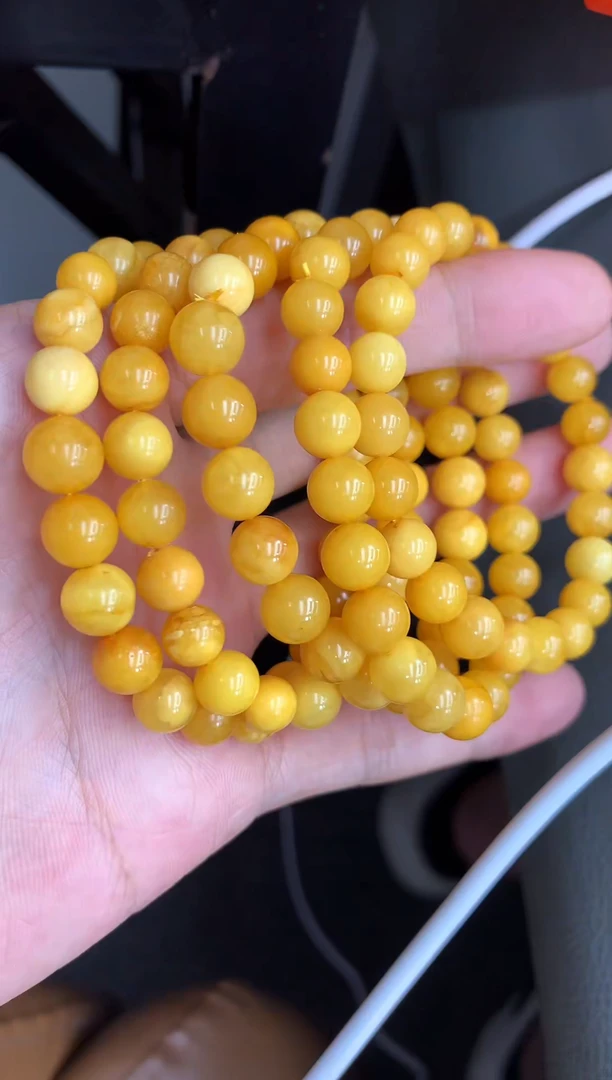 未镶嵌蜜蜡裸石手串多样性发其一