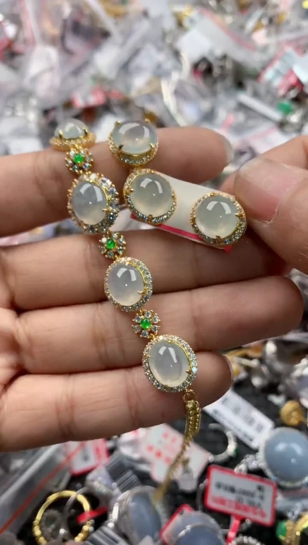 银S925镶嵌戒指翡翠13                  2