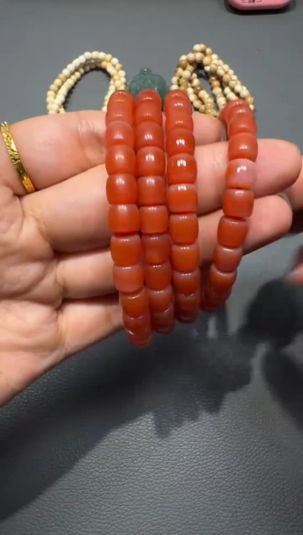 颈饰合金南红玛瑙直切单圈