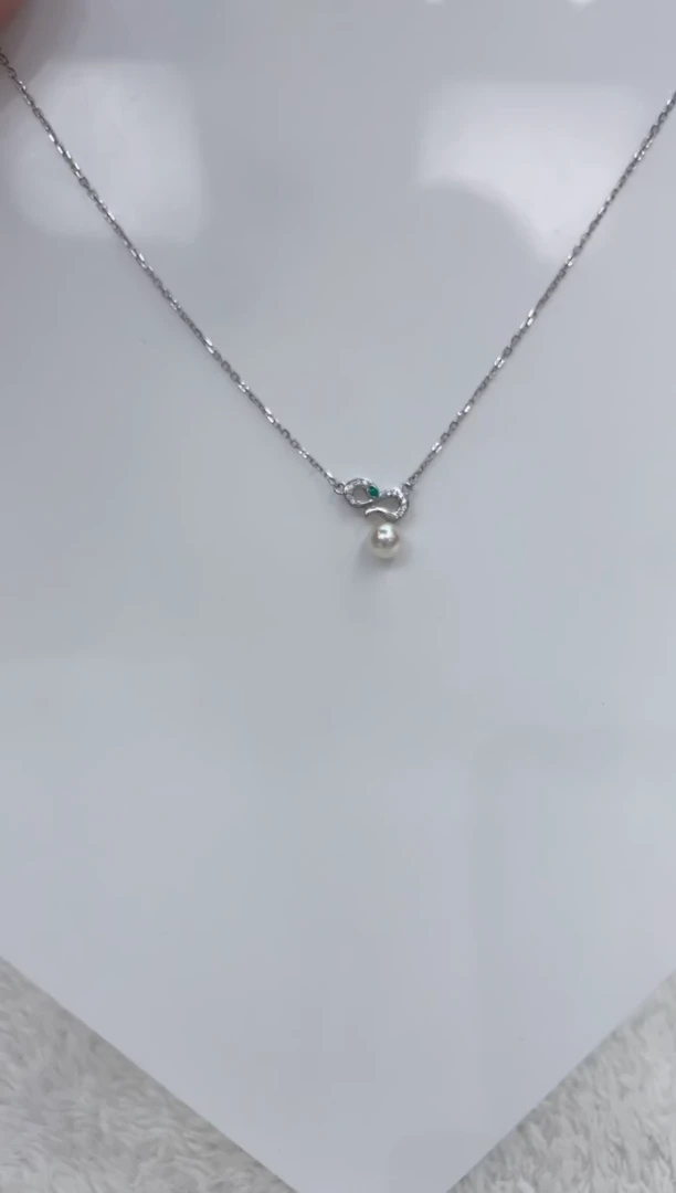 【闪购商品】海水珍珠颈饰银S925镶嵌海水珍珠项链