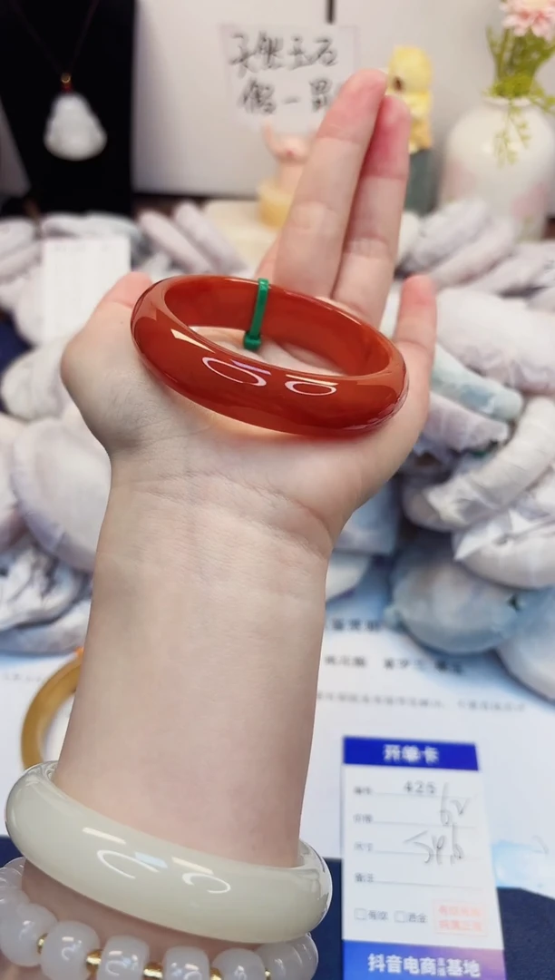 【闪购商品】石英质玉手镯未镶嵌425-玛瑙-圈口54
