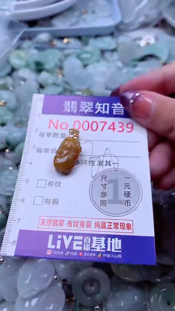 翡翠未镶嵌吊坠(不含链)7439