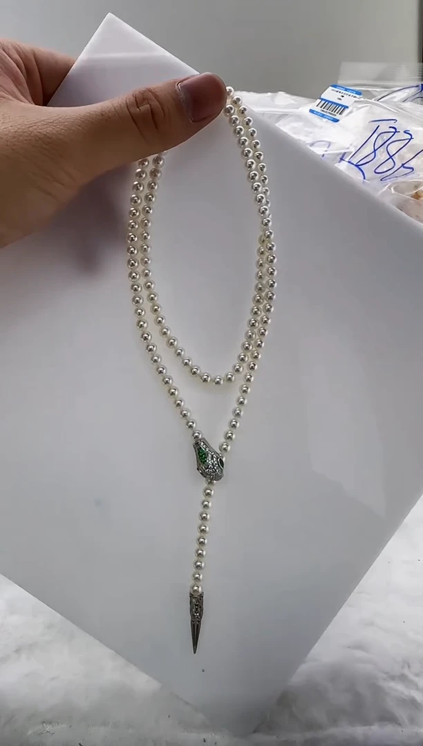 【闪购商品】淡水珍珠DA银S925镶嵌ss196 项链设计款4