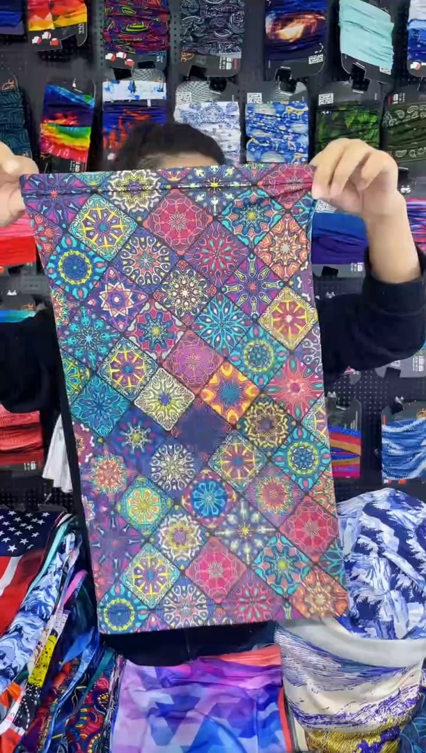 涤纶清孤品品牌防晒面罩围脖发带百变魔术头巾-锦纶