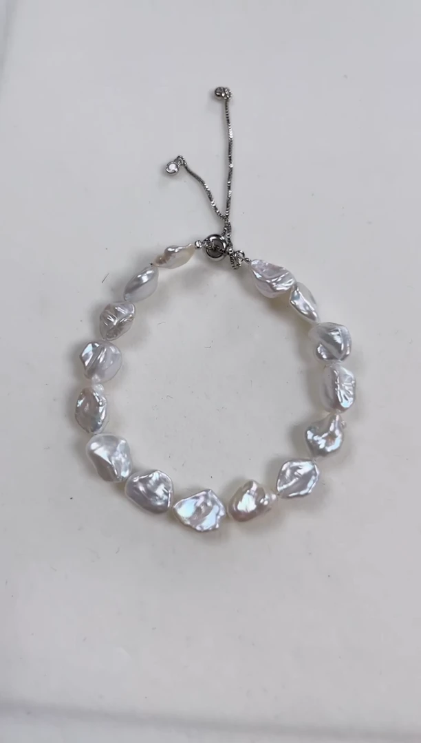 未镶嵌手链淡水珍珠碎银子