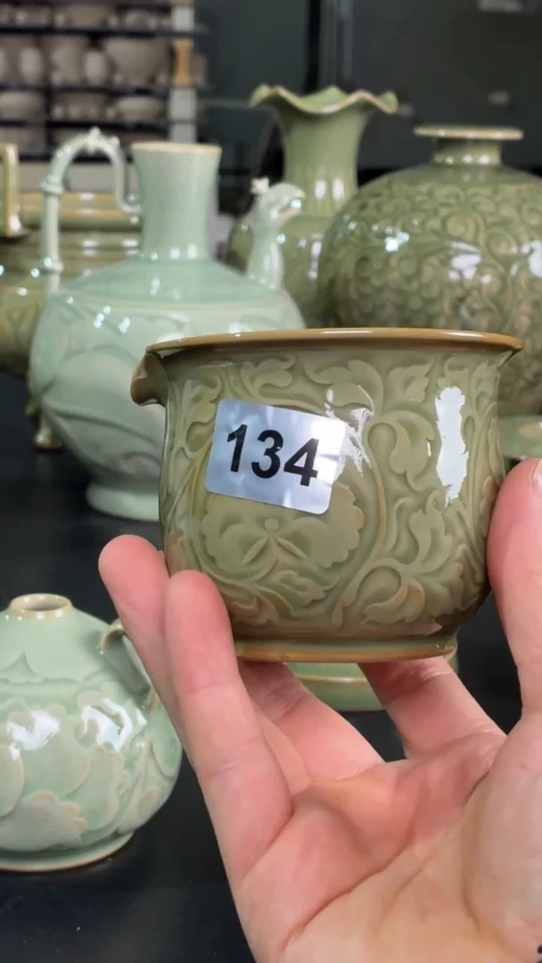 耀州窑仰山缠枝牡丹公道134