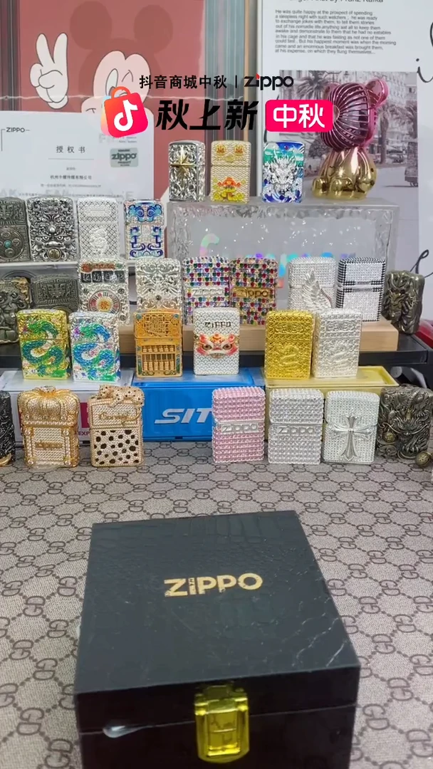 镜面zippo镀金银凤凰