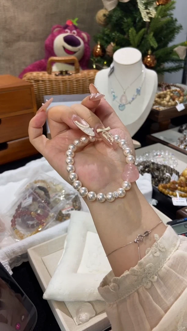 水晶手串未镶嵌孤品捡漏均匀瑕疵介意勿拍