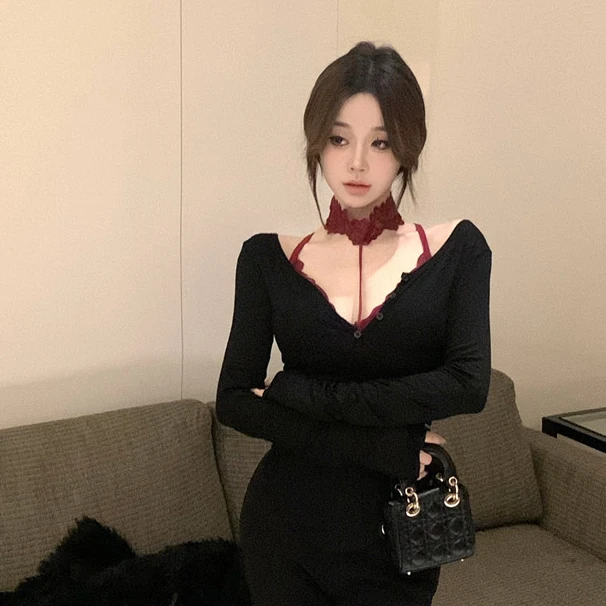 春秋战袍胖MM辣妹显瘦性感气质蕾丝打底衫内搭女微胖大码上衣遮肉