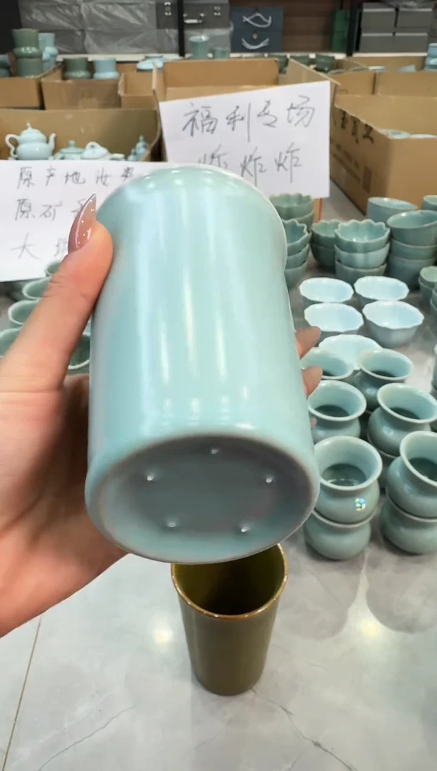 【闪购商品】杯仿古宋臻釉纯手工可乐杯微瑕