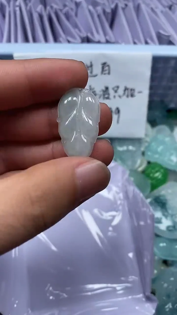翡翠未镶嵌颈饰有纹有裂介意勿拍23