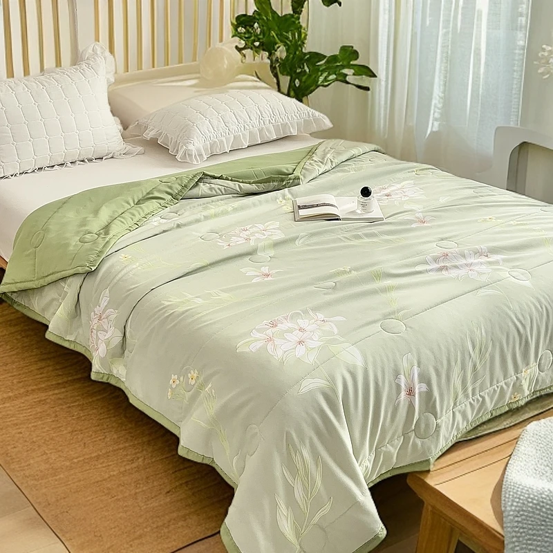 【试睡15天】2025年新款夏季亲肤透气空调被夏凉被可机洗丝滑轻奢