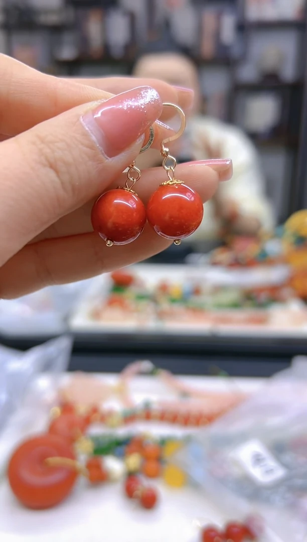 【闪购商品】翡翠耳饰14K金镶嵌耳勾E172